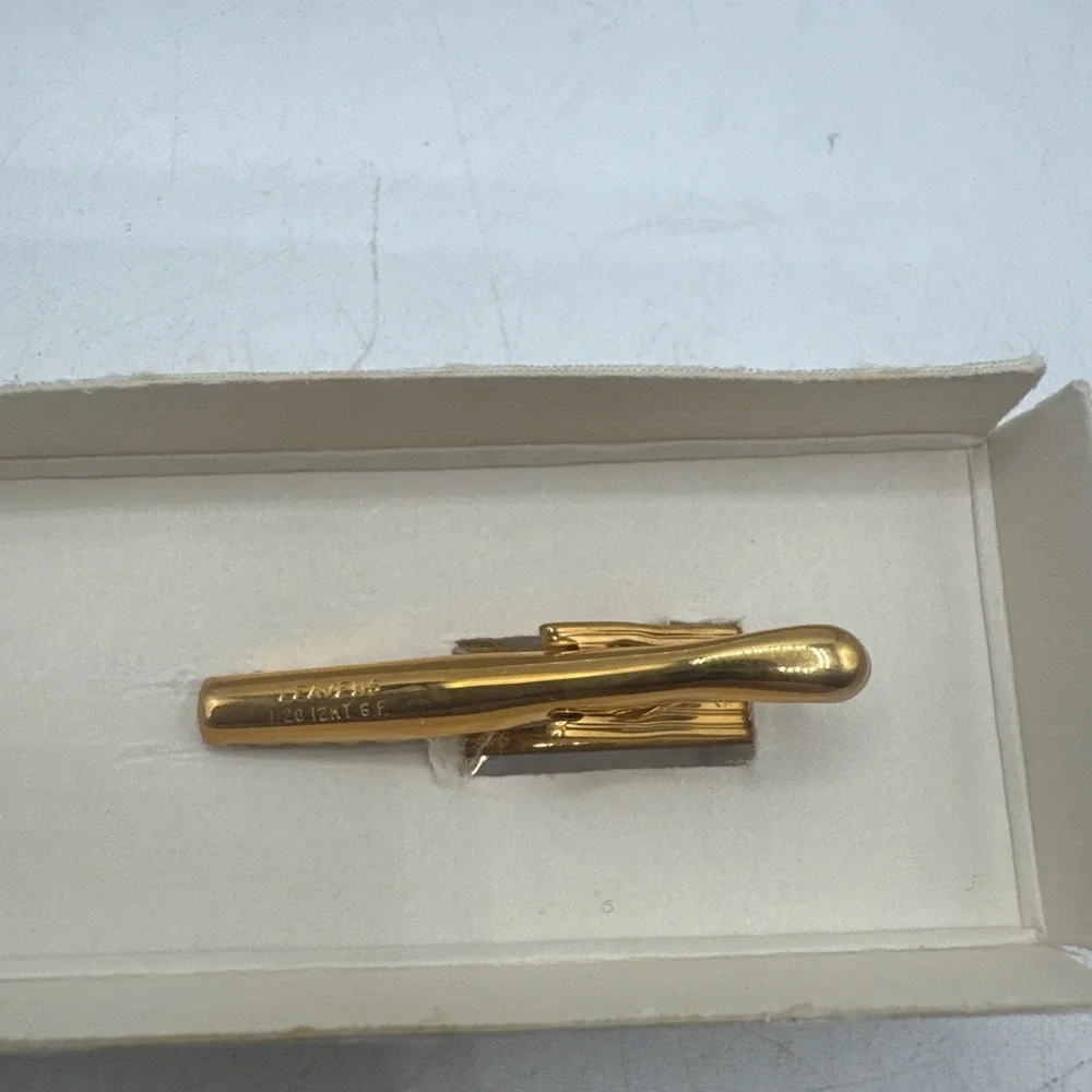 General Electric 12kt Gold Filled Tie Clip 40 Years Quart Century Club Diamond